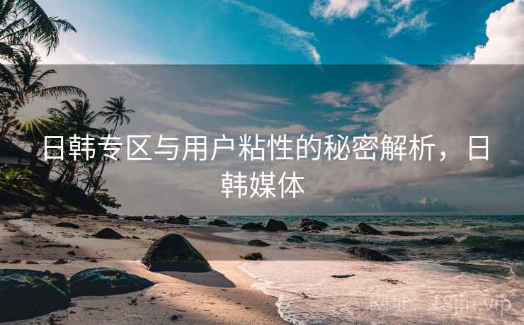 日韩专区与用户粘性的秘密解析，日韩媒体