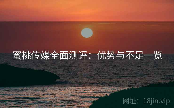 蜜桃传媒全面测评：优势与不足一览