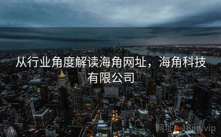 从行业角度解读海角网址，海角科技有限公司