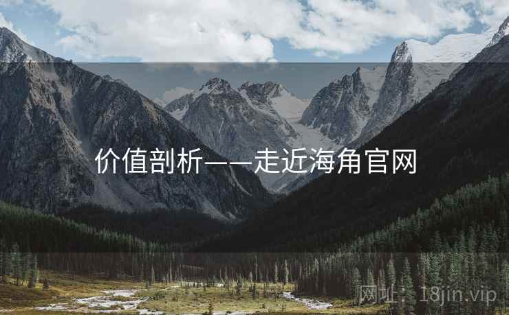价值剖析——走近海角官网
