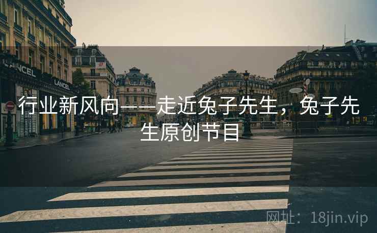 行业新风向——走近兔子先生，兔子先生原创节目