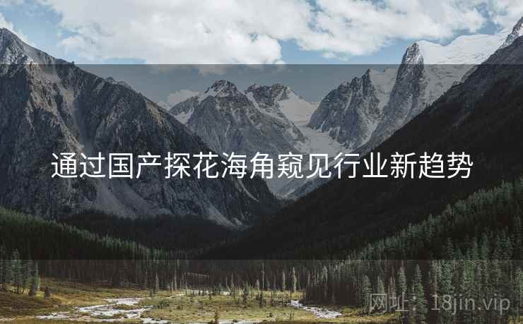 通过国产探花海角窥见行业新趋势
